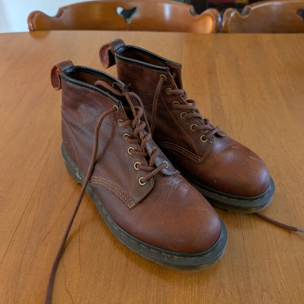 Dr. Martens Brown Leather Ankle Boots